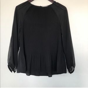Petite Carmen Marc Valvo Pleated Blouse P. Small